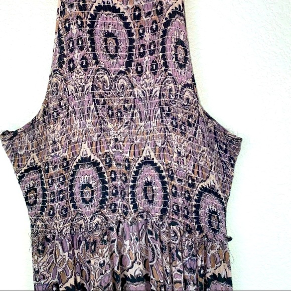 Free People Smocked Boho Paisley Print Midi Dress - Picture 8 of 11